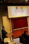 Prof. Li Shouxin gives a speech during the Inauguration Ceremony